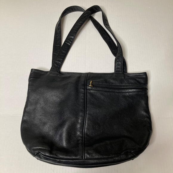 Vintage Lew 'N' Me 2 Leather Purses Black Brown Made In USA - Picture 10 of 16